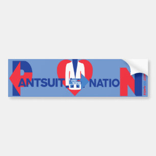 Pegatina Para Coche Corazón en el centro de la nación del Pantsuit