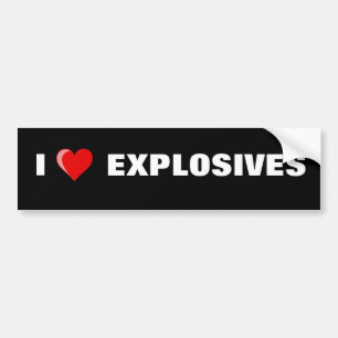 Pegatina Para Coche corazón, I, EXPLOSIVOS