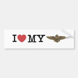 Pegatina Para Coche Corazón I mi aviador naval