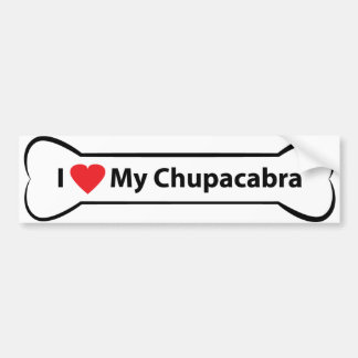 Pegatina Para Coche Corazón I mi Chupacabra