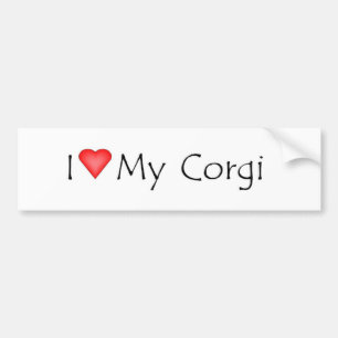 Pegatina Para Coche Corazón I mi corgi