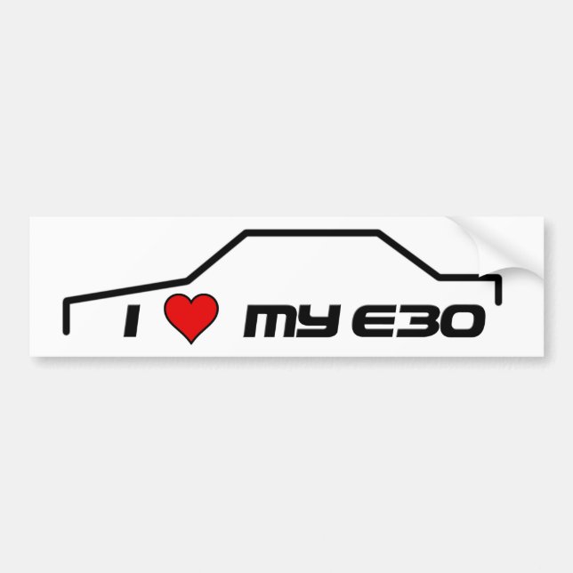 Pegatina Para Coche Corazón I mi e30 (Frente)