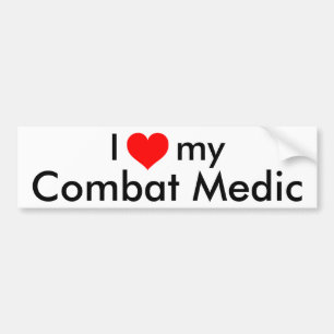 Pegatina Para Coche Corazón I mi médico del combate