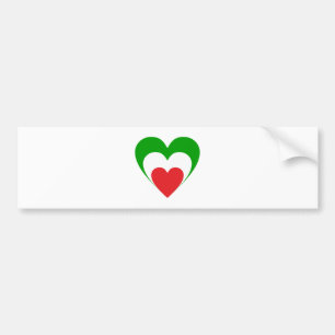 Pegatina Para Coche Corazón Italia heart Italy Italia
