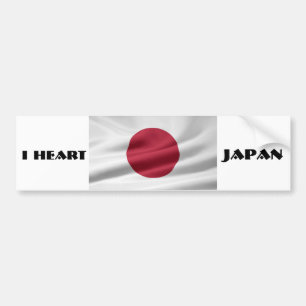 Pegatina Para Coche Corazón Japón/Bandera de Japón