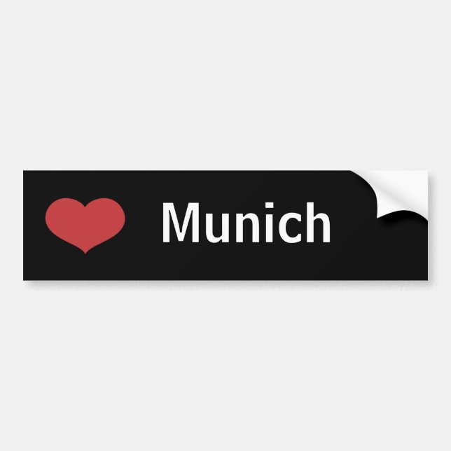 Pegatina Para Coche Corazón Munich (Frente)