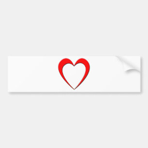Pegatina Para Coche Corazón Rojo