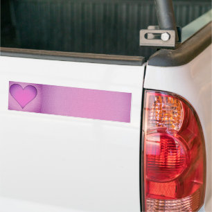 Pegatina Para Coche Corazón rosa y morado