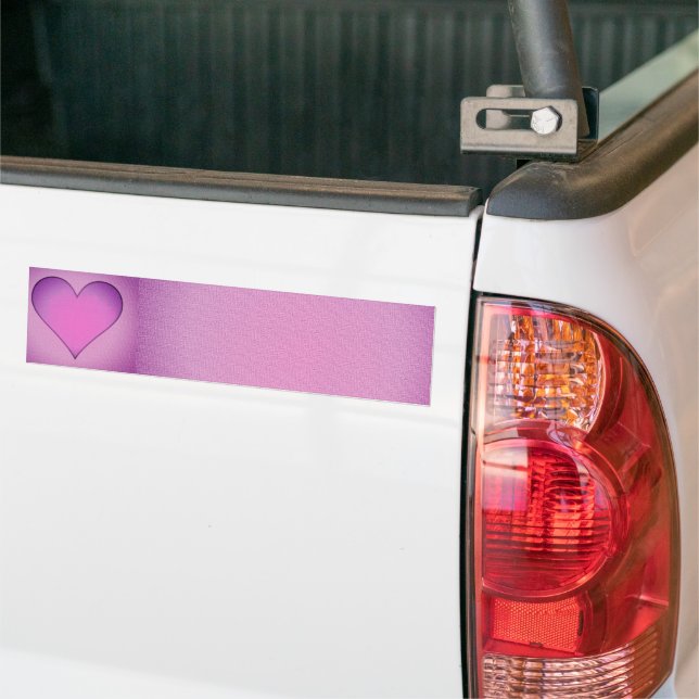 Pegatina Para Coche Corazón rosa y morado (En Camión)