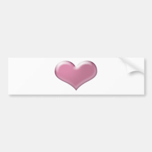 Pegatina Para Coche corazón rosado 3D