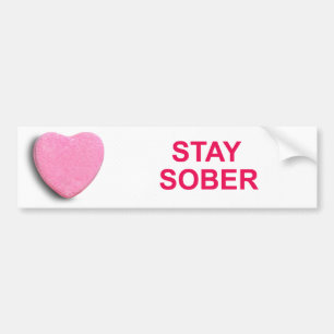 PEGATINA PARA COCHE CORAZÓN SOBRIO DEL CARAMELO DE LA ESTANCIA
