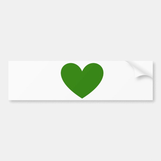 Pegatina Para Coche Corazón verde (Frente)