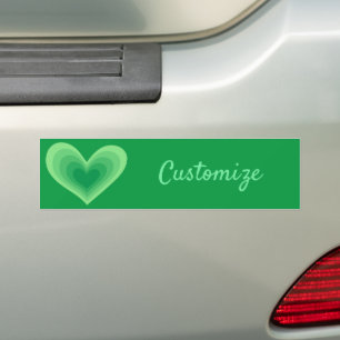 Pegatina Para Coche Corazón verde sabio Thunder_Cove