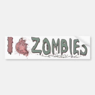 Pegatina Para Coche Corazón Zombies por Mudge Studios