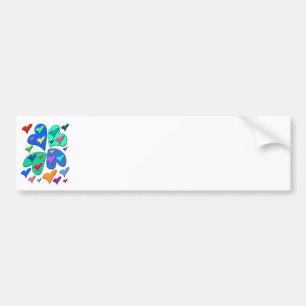 Pegatina Para Coche Corazones coloridos