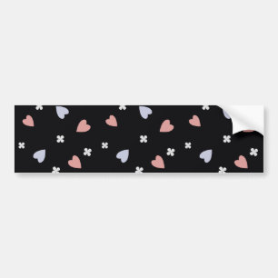 Pegatina Para Coche Corazones de trébol adorable patrón de amor afortu
