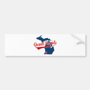 Pegatina Para Coche Corazones Grand Rapids Michigan
