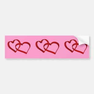 Pegatina Para Coche Corazones vinculados