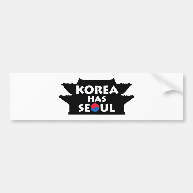Pegatina Para Coche Corea tiene Seúl (Frente)