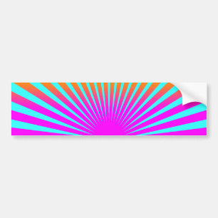 Pegatina Para Coche Corey Tiger 80s Rising Sun Stripes
