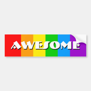 Pegatina Para Coche Corey Tiger 80s Vintage Awesome Rainbow