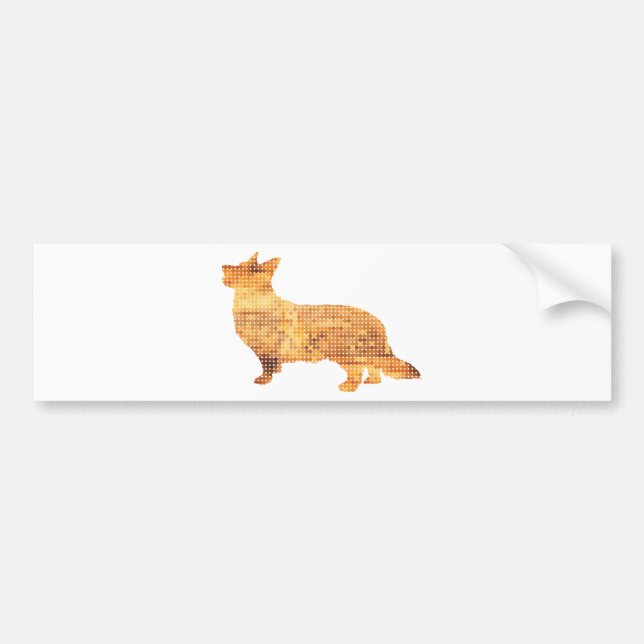 Pegatina Para Coche Corgi Galés de la rebeca (Frente)
