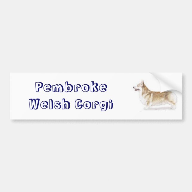 Pegatina Para Coche Corgi — Pembroke Welsh (Frente)