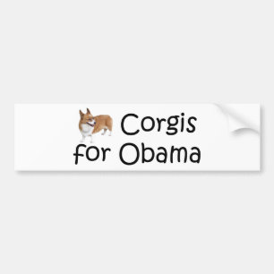 Pegatina Para Coche Corgis para Obama
