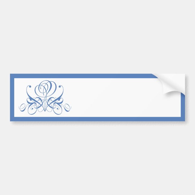 Pegatina Para Coche Cornish Blue Rosa (Frente)