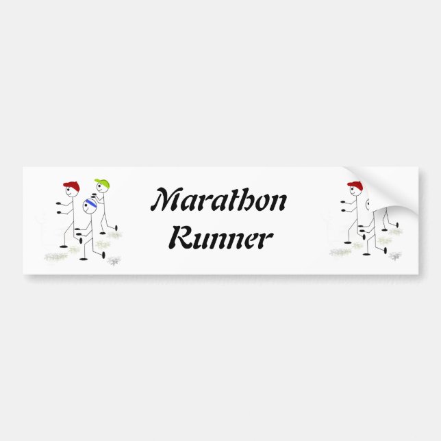 Pegatina Para Coche Corredor de maratón (Frente)
