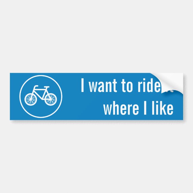 Pegatina Para Coche Correr en bicicleta (Frente)