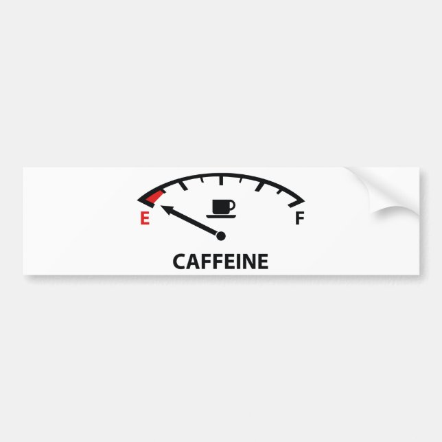 Pegatina Para Coche Corriendo En Vacío : Cafeína (Frente)