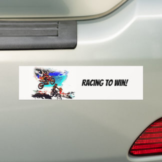 Pegatina Para Coche Corriendo para ganar - Pilotos de Motocross