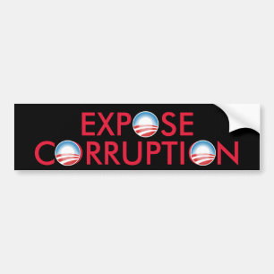 Pegatina Para Coche Corrupción de Obama de la exposición