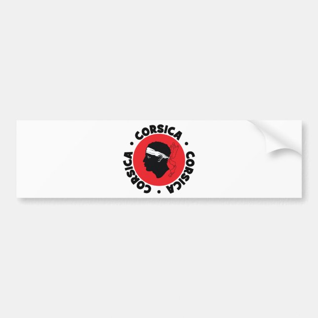 Pegatina Para Coche Corsica/Córcega (Frente)