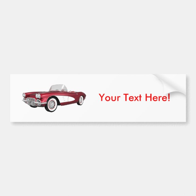 Pegatina Para Coche Corvette C1: Acabado de Apple de caramelo: (Frente)