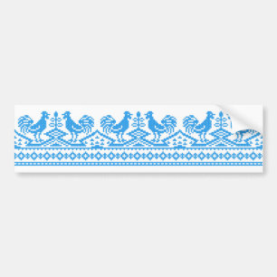 Pegatina Para Coche Costilla cruzada Blue Rooster