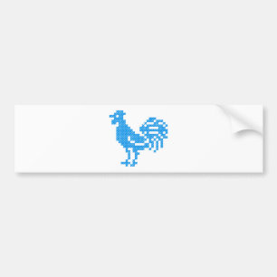 Pegatina Para Coche Costillas cruzadas de gallo azul
