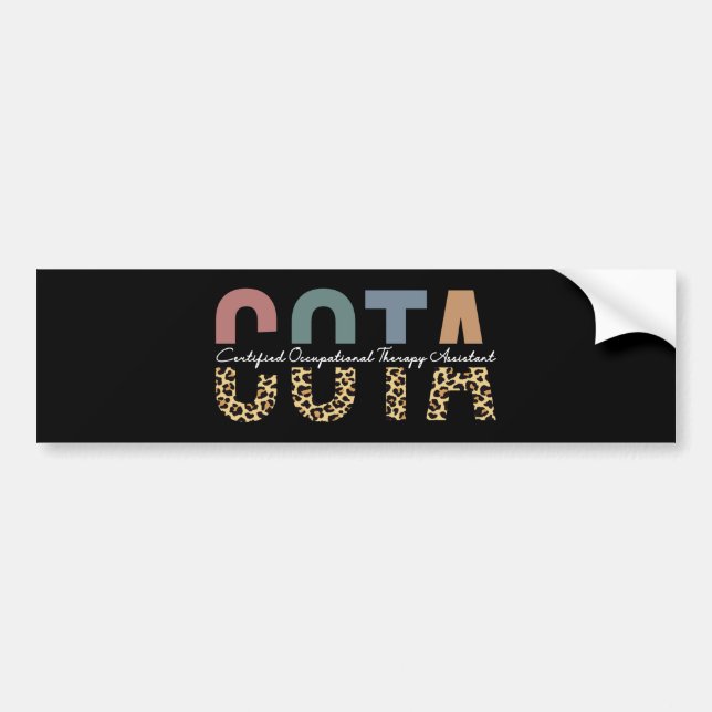 Pegatina Para Coche COTA Certified Occupational Therapy Assistant (Frente)