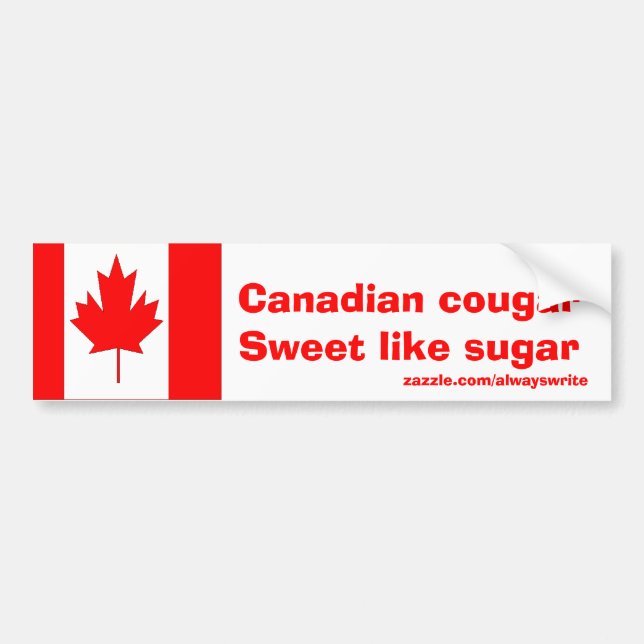 Pegatina Para Coche Cougar canadiense (Frente)