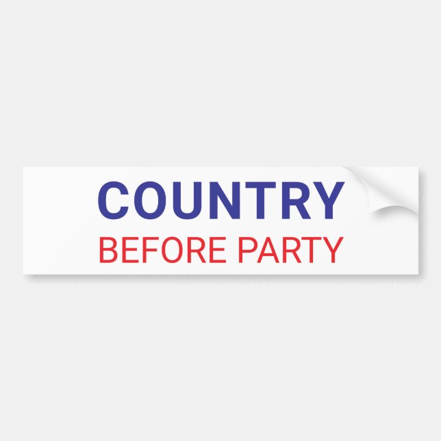 Pegatina Para Coche Country Before Party Political  (Frente)