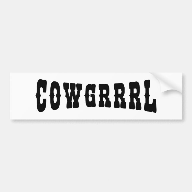 PEGATINA PARA COCHE COWGRRRL (Frente)