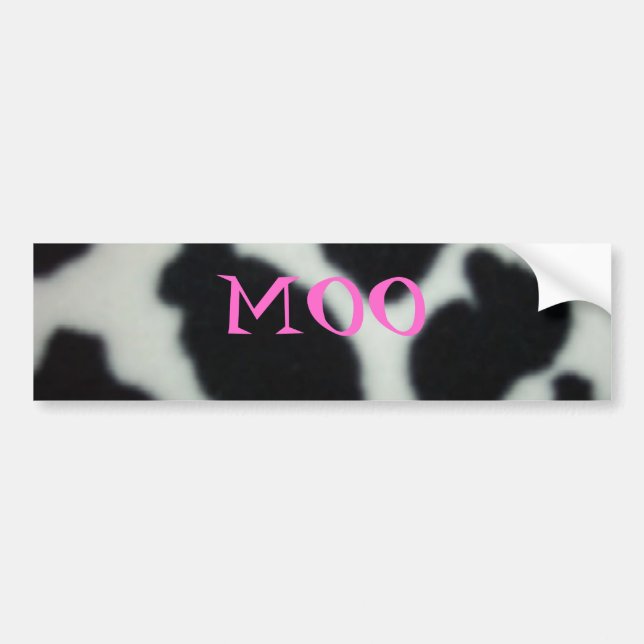 Pegatina Para Coche CowPattern, MOO (Frente)
