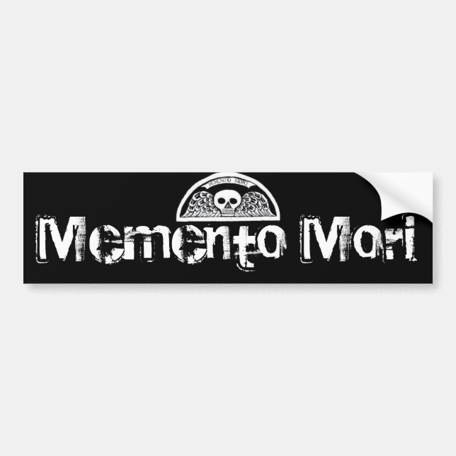 Pegatina Para Coche Cráneo con alas Mori Bumpersticker de la muerte (Frente)