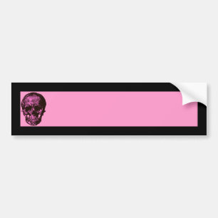 Pegatina Para Coche Cráneo rosa