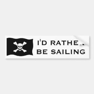 Pegatina Para Coche Cráneo y bandera pirata