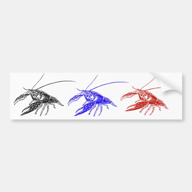 Pegatina Para Coche crawfish  (crayfish) (Frente)
