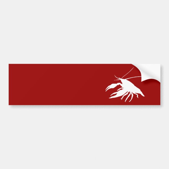 Pegatina Para Coche crawfish's　silhouette (White) (Frente)
