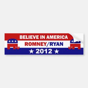 Pegatina Para Coche Crea en América Romney Ryan