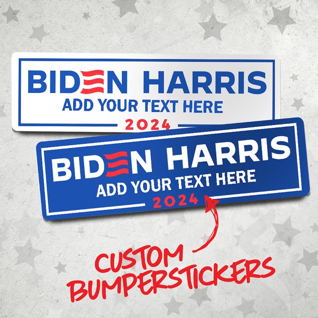 Pegatina Para Coche Crea tu propio Biden Harris 2024 (Custom Biden Harris Bumperstickers from Politiclothes.com
Choose PERSONALIZE > ENTER TEXT or EDIT )